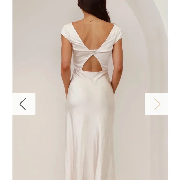 NWT Billy J White Sheath Midi Dress with Bateau Neckline - Picture 2 of 7